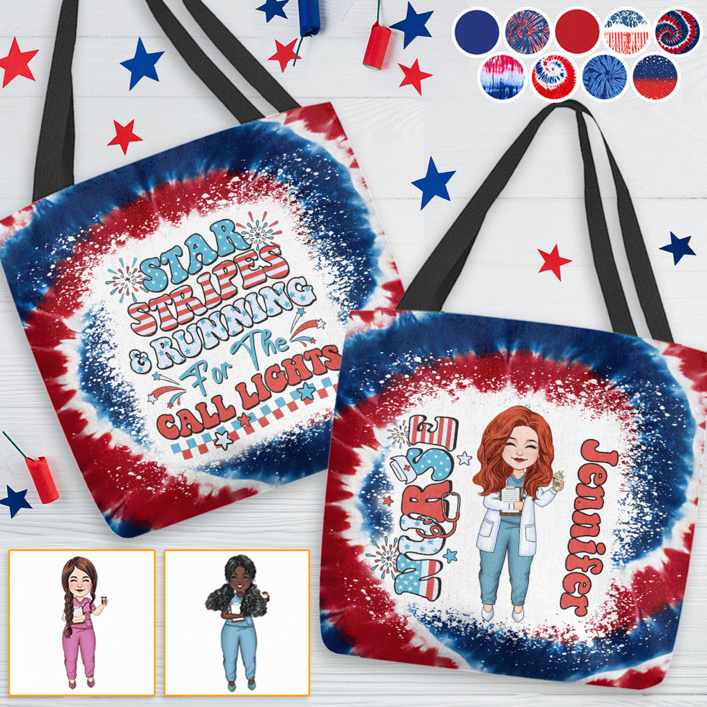 Nurse Life 4th Of July - Personalized Nurse Tote Bag