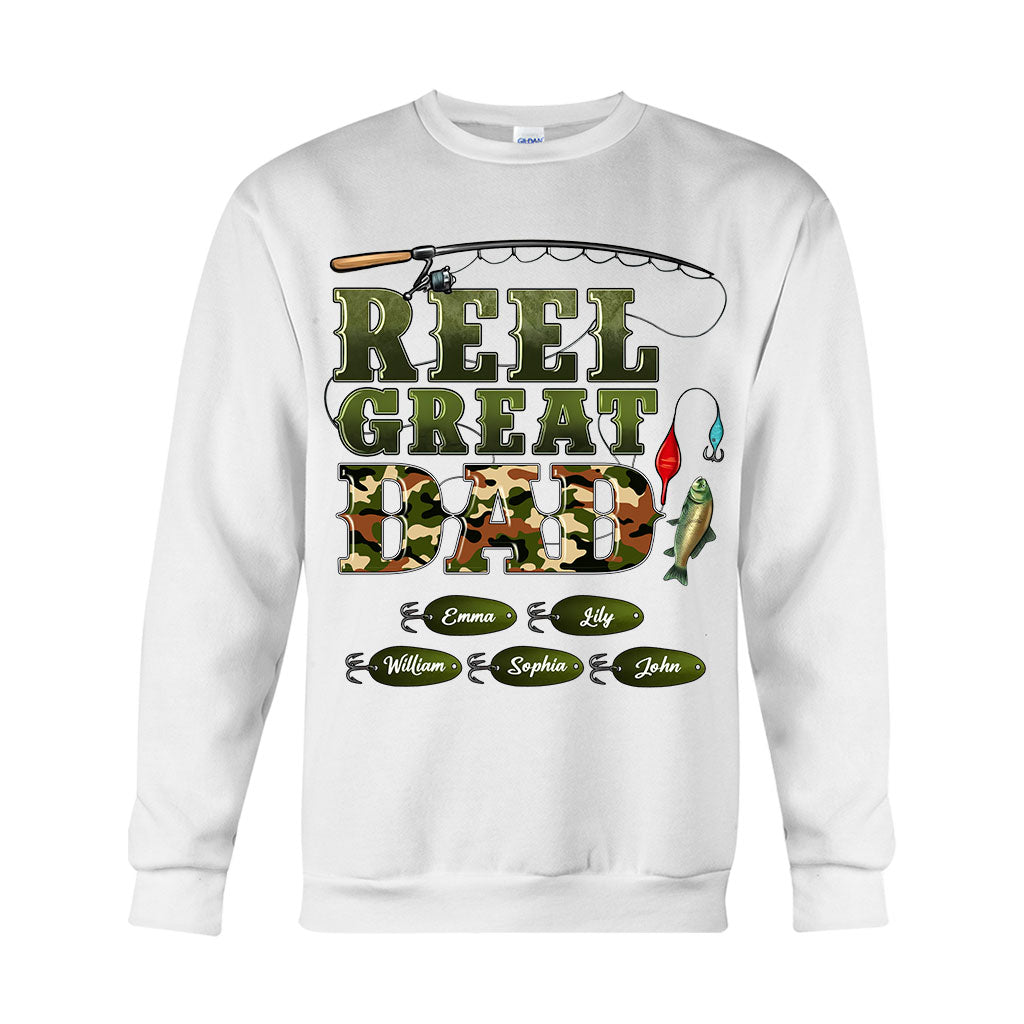 Western Reel Great Dad Camouflage - Personalized Father T-shirt And Hoodie