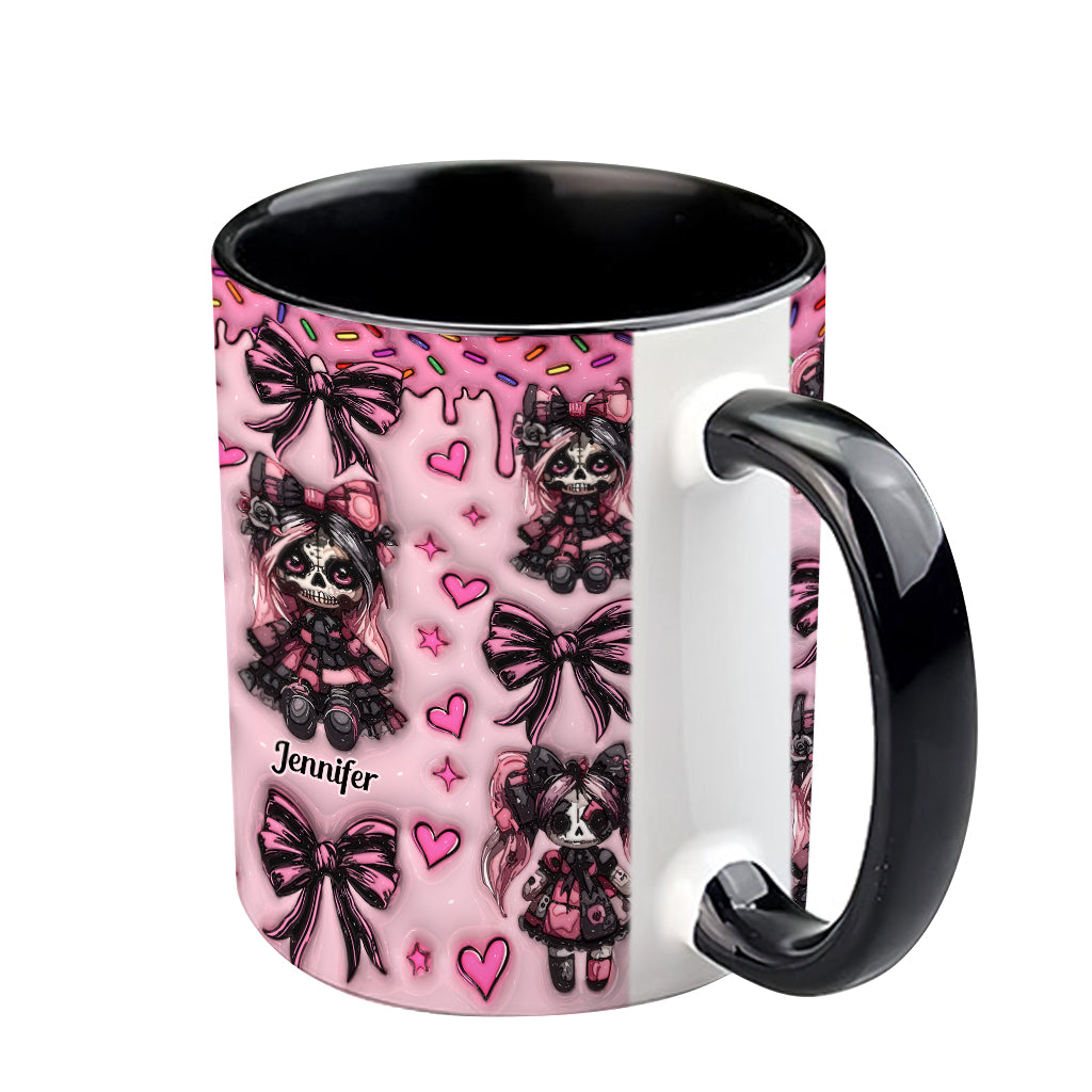 Sister Sister - Personalized Skull Accent Mug