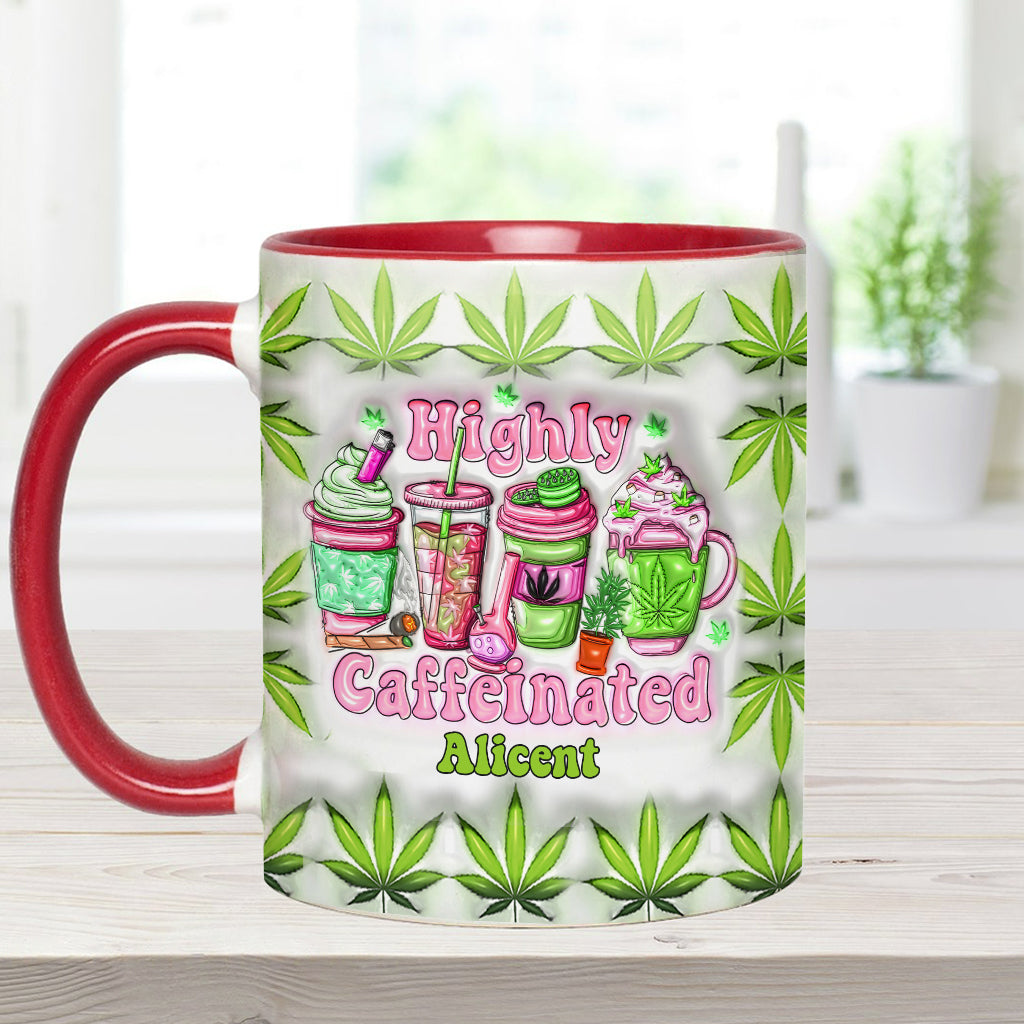 Hochkoffeinhaltiger Kaffee für 420-Liebhaber – personalisierte Tasse mit Cannabis-Motiv