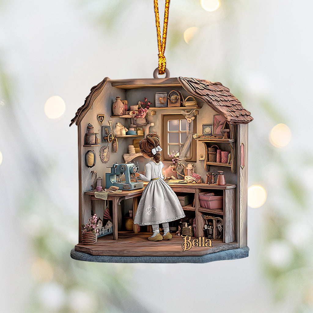 My Happy Place - Personalized Sewing Ornament