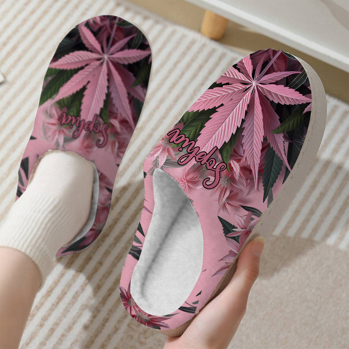 Free Your Mind - Personalized Weed Slippers