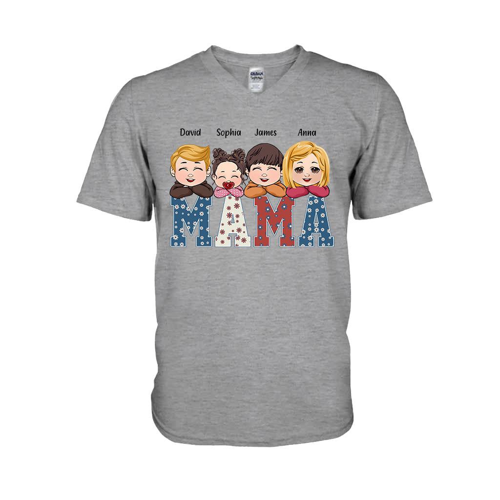 Amerikanische Mama – Beliebiger Titel, Vintage-Retro-Stil – Personalisiertes Mutter-T-Shirt und Hoodie