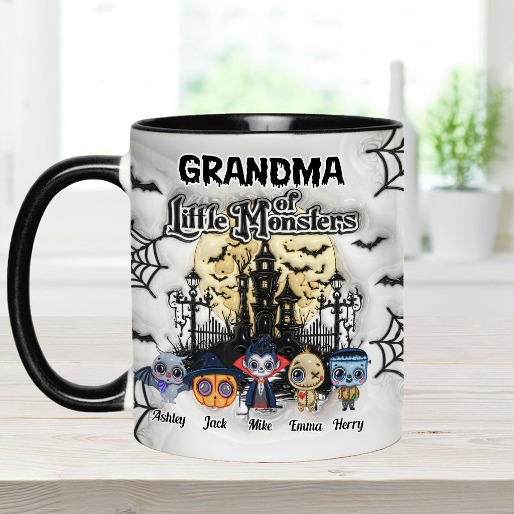 Grandma Of Little Nightmares - Personalized Grandma Accent Mug