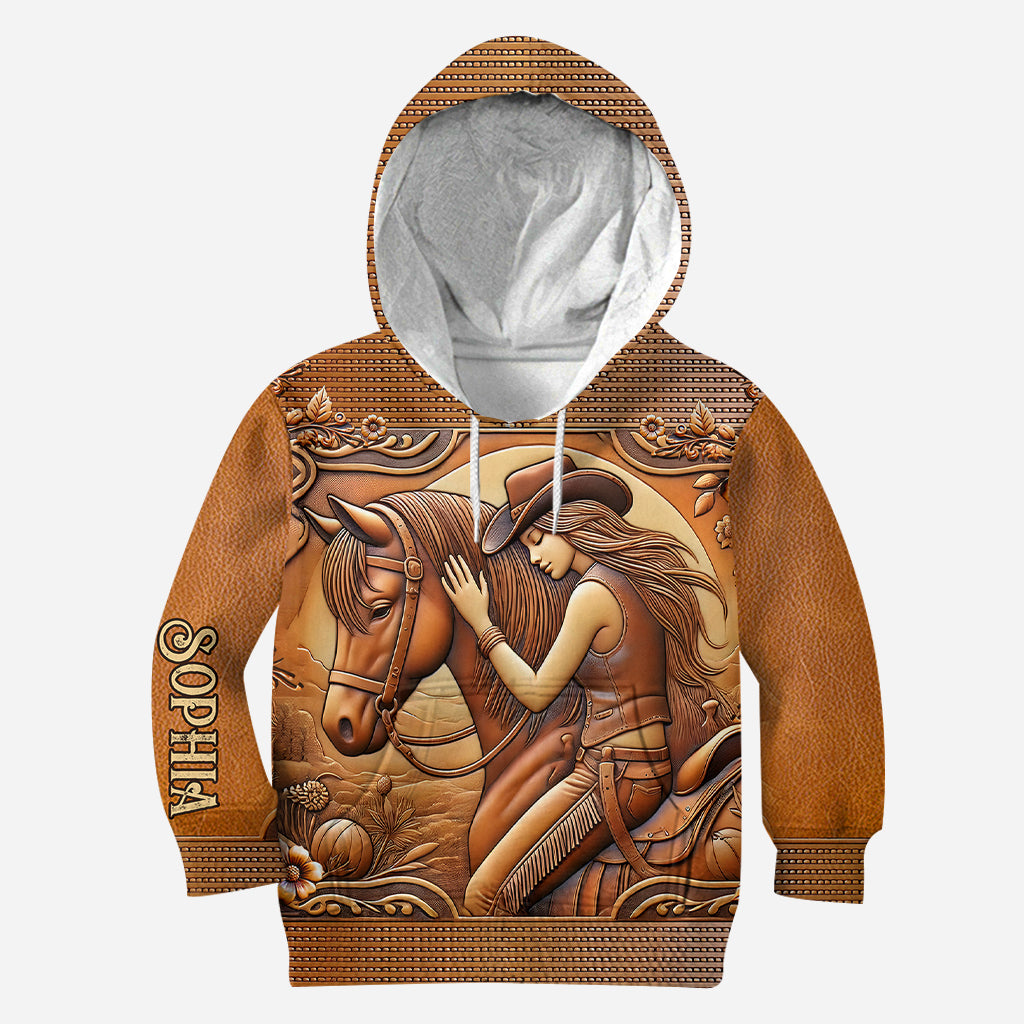 Ein Mädchen und ihr Pferd – Personalisierter Pferde-Hoodie und Leggings