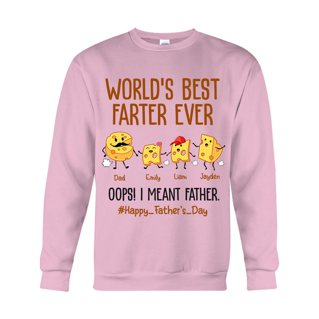 Der beste Furzer der Welt – Lustiger Käse – Personalisiertes Vater-T-Shirt und Hoodie