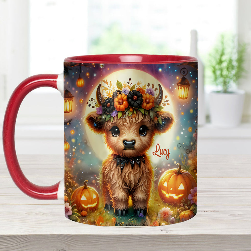 Halloween-Hochlandkuh - Personalisierter Akzentbecher