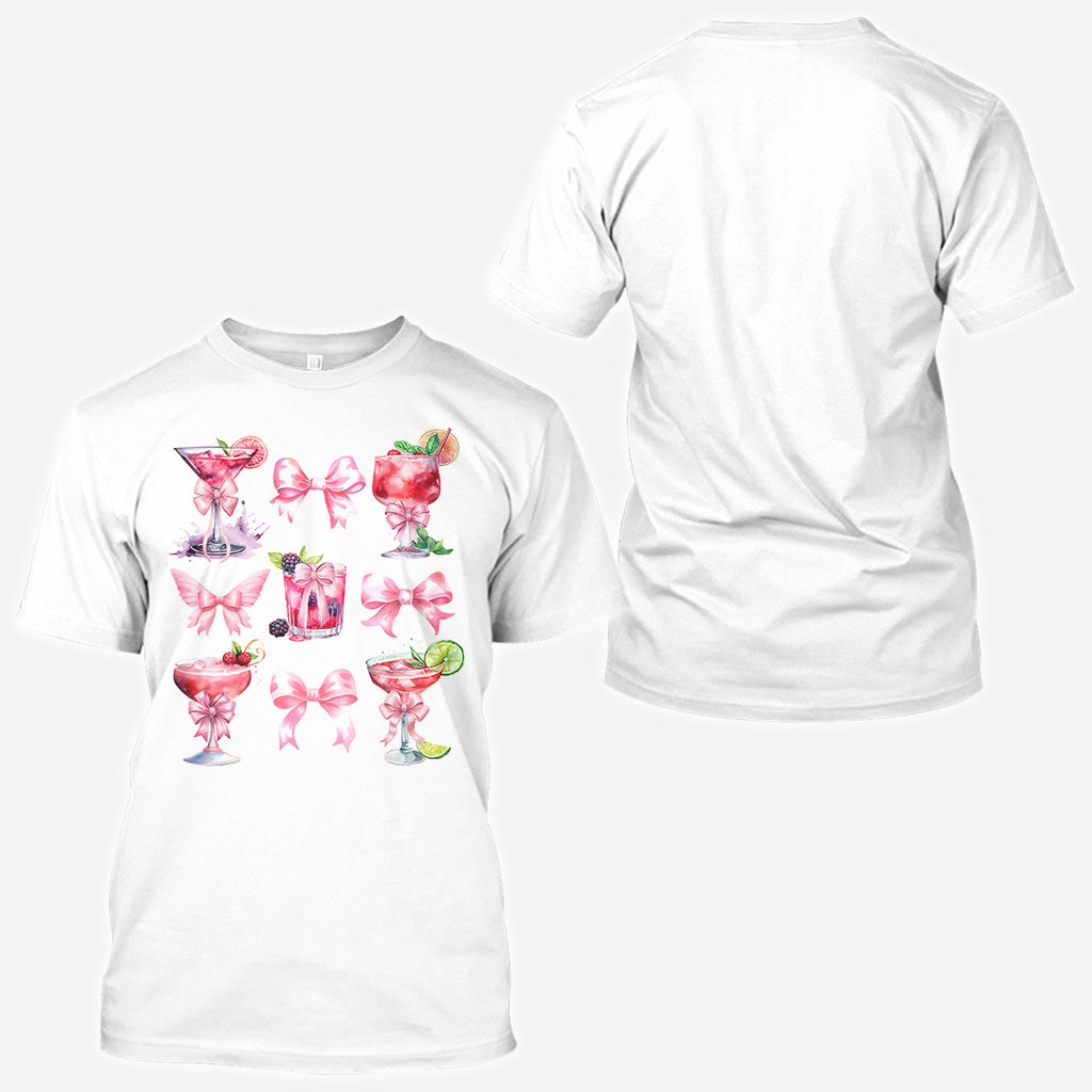 Wasser sparen, Cocktails trinken, kokett, mädchenhaft – personalisiertes Cocktail-Shirt