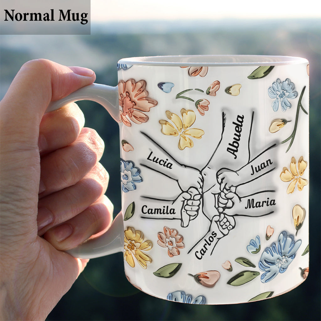 Abuela Floral – Personalisierte Oma-Tasse