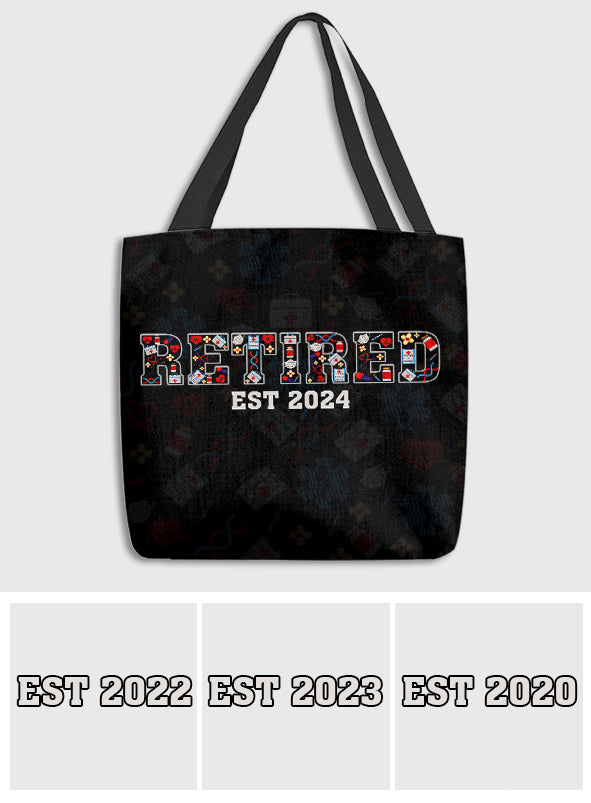 Retired Nurse Since - Personalized Nurse Tote Bag