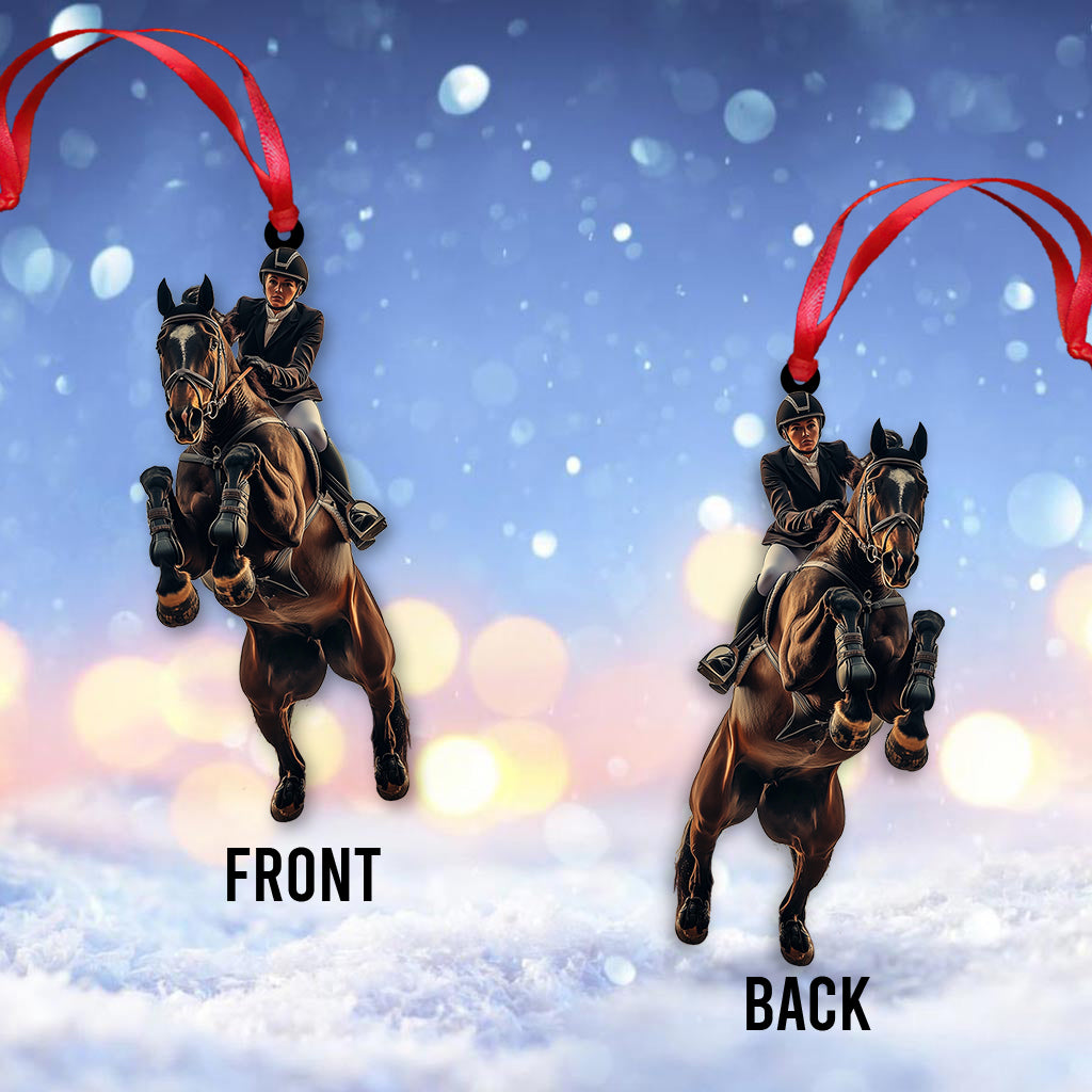 Individuell gestaltbarer Foto-Weihnachtsbaumschmuck – Personalisierter Pferde-Weihnachtsbaumschmuck in individueller Form