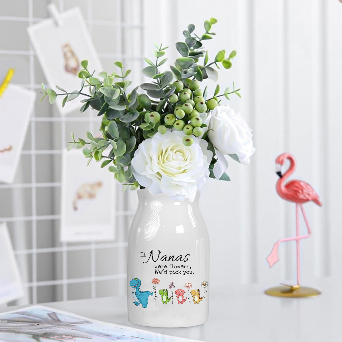 Wenn Oma eine Blume wäre – Personalisierte Keramikvase für Oma
