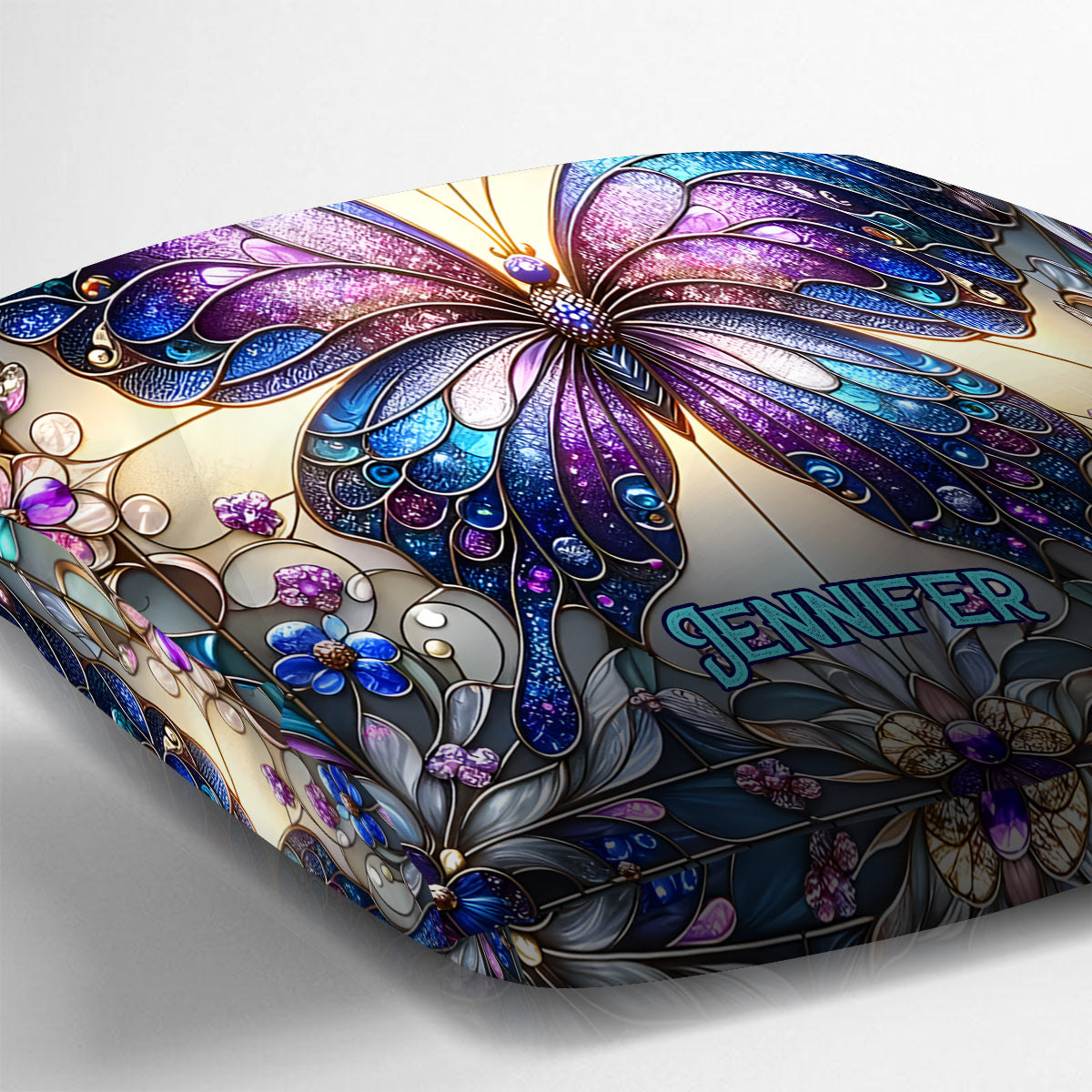 Schmetterlinge lieben – personalisiertes Schmetterlings-Dekokissen