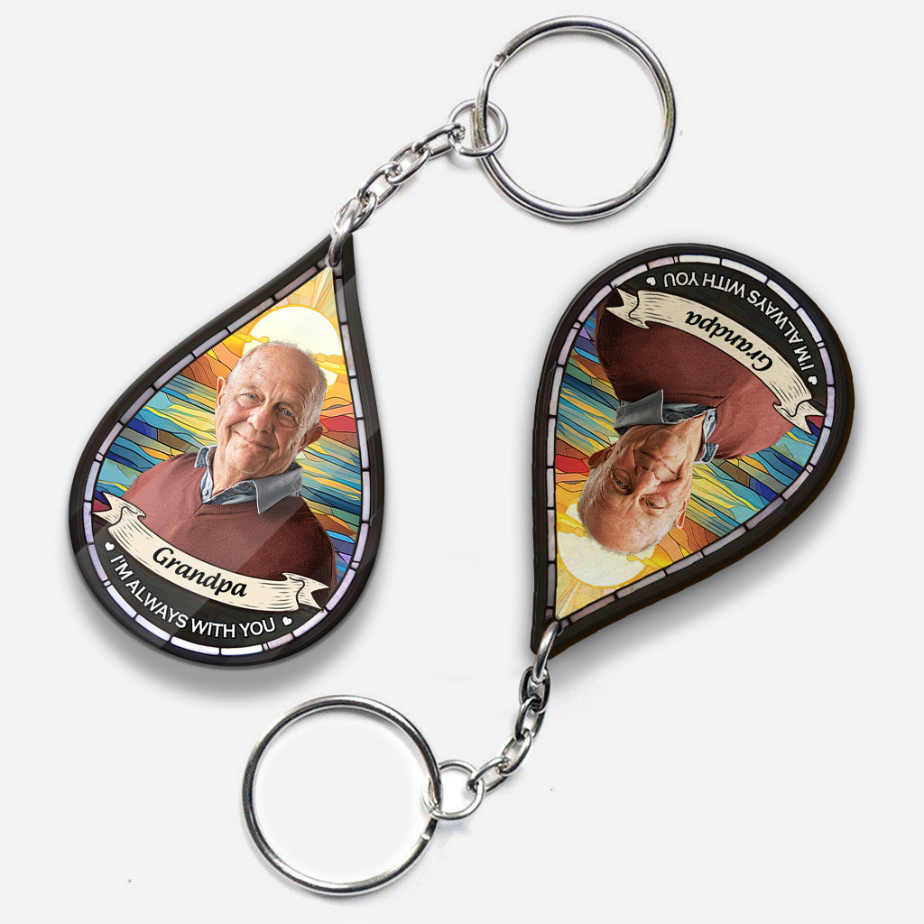Ich bin immer bei dir – Personalisierter Gedenk-Schlüsselanhänger in individueller Form