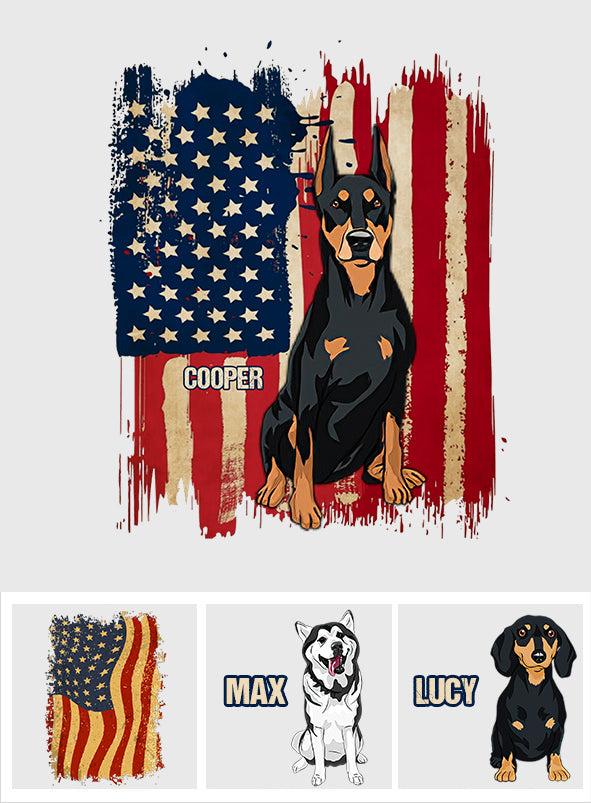 Horse Flag Print - Personalized Dog Decal Full