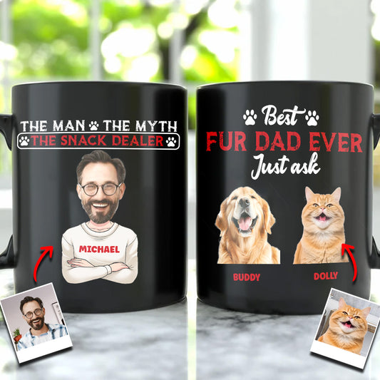 Der Mann, der Mythos, der Snackdealer – personalisierte Vatertasse