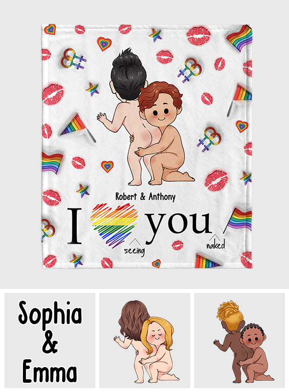 Ich liebe es, dich frech zu sehen – personalisierte LGBT-Unterstützungsdecke