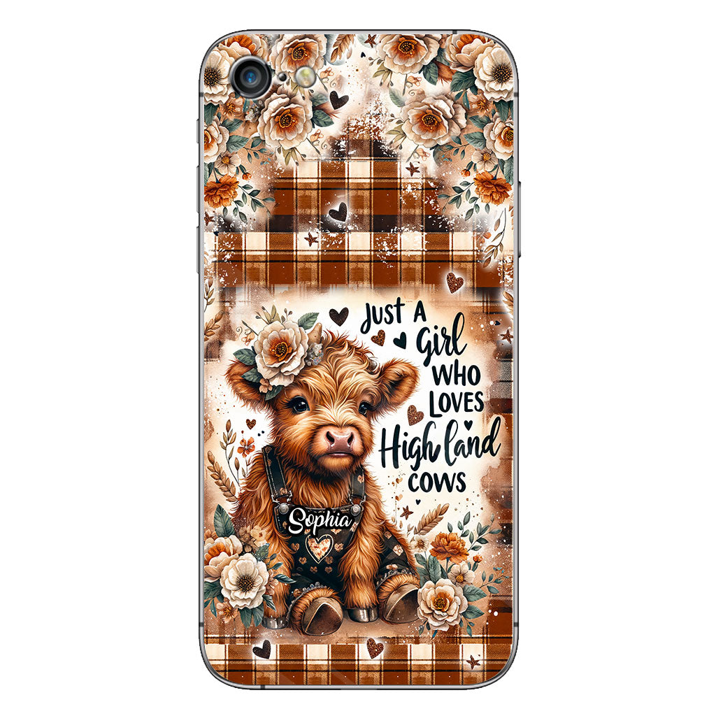Just A Girl Who Loves Highland Cow - Personalisierte Handyhülle