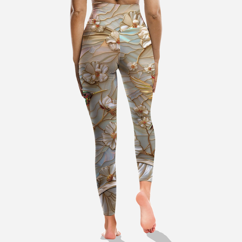 Beautiful Hummingbird - Personalized Hummingbird Hoodie and Leggings