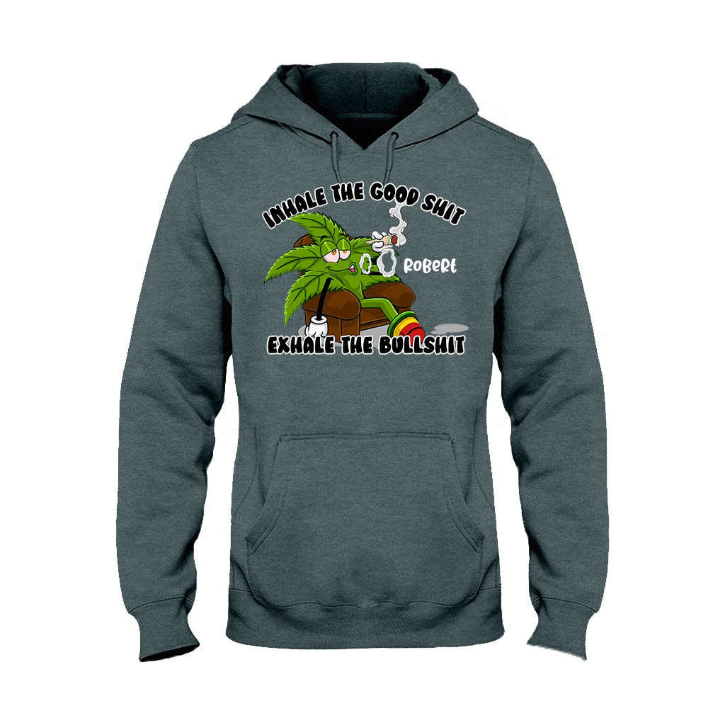 Inhaliere das Gute – personalisiertes Weed-T-Shirt und Hoodie