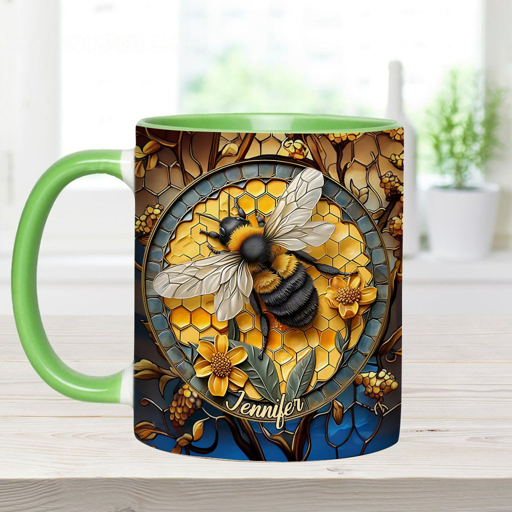 Honeycomb - Personalized Bee Accent Mug