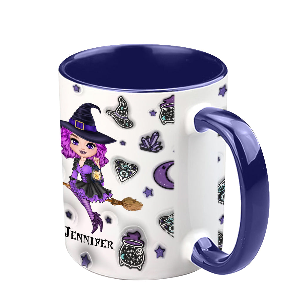 Mondkind - Personalisierte Tasse mit Hexenmotiv
