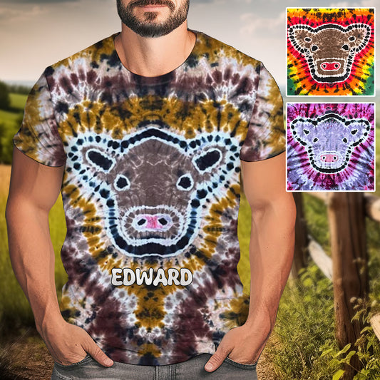 Colorful Cow - Personalized Cow All Over Shirt