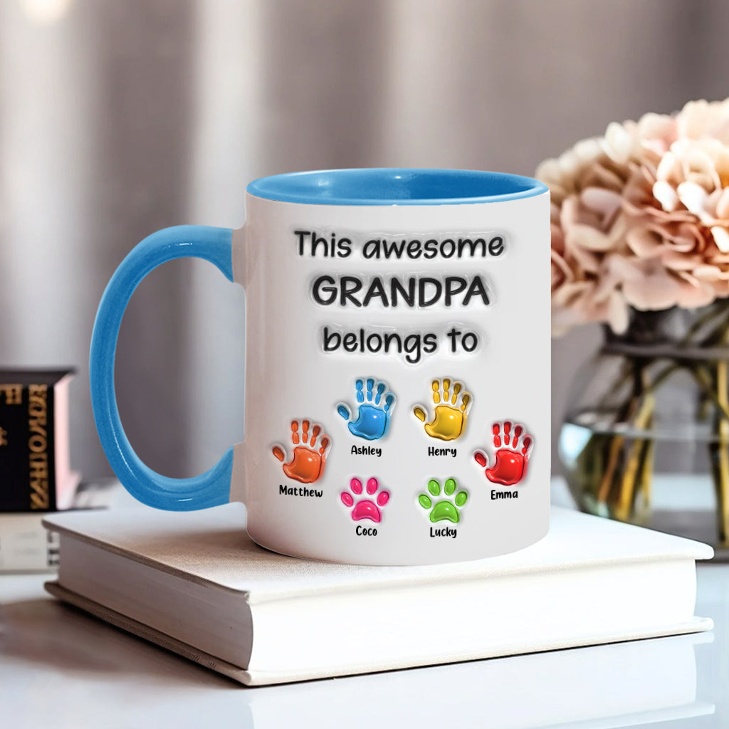 This Daddy Belongs to - Personalized Father Accent Mug