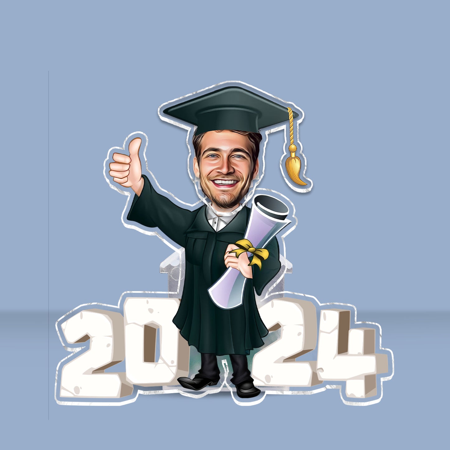 Funny Graduation Caricature - Personalized Graduation Custom Shaking Head