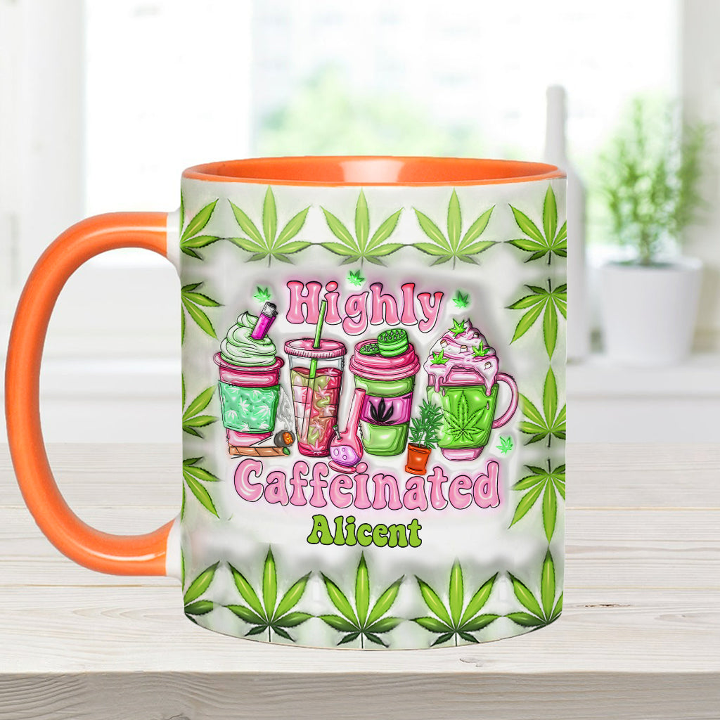 Hochkoffeinhaltiger Kaffee für 420-Liebhaber – personalisierte Tasse mit Cannabis-Motiv