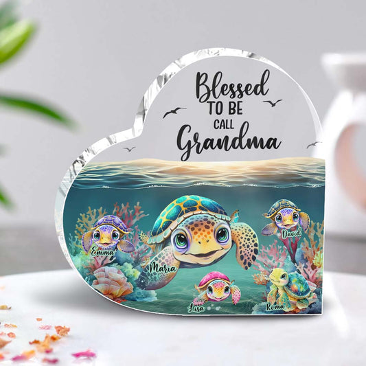Gesegnet, Oma/Nana/Gigi genannt zu werden – Personalisierte, individuell geformte Acrylplakette für Oma