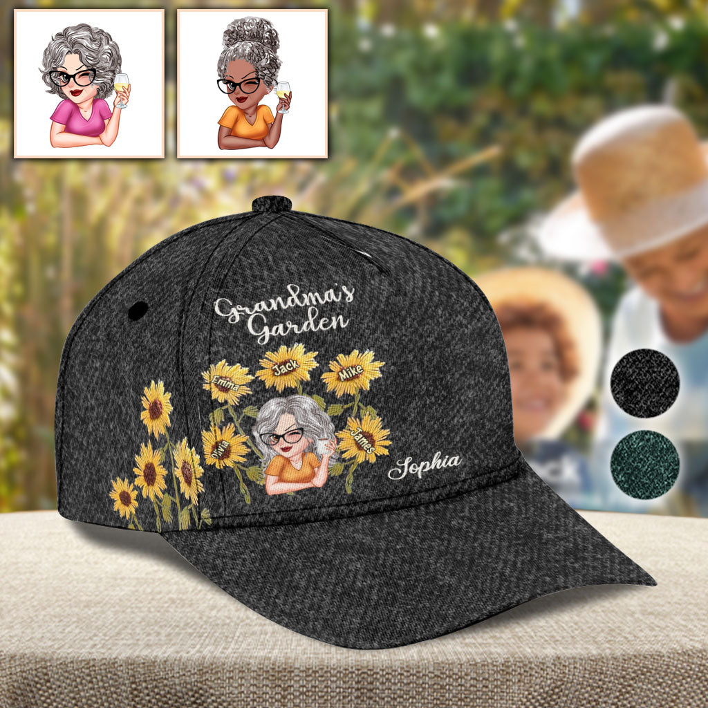 Omas Garten Wildblumen - Personalisierte Oma-Klassiker-Kappe