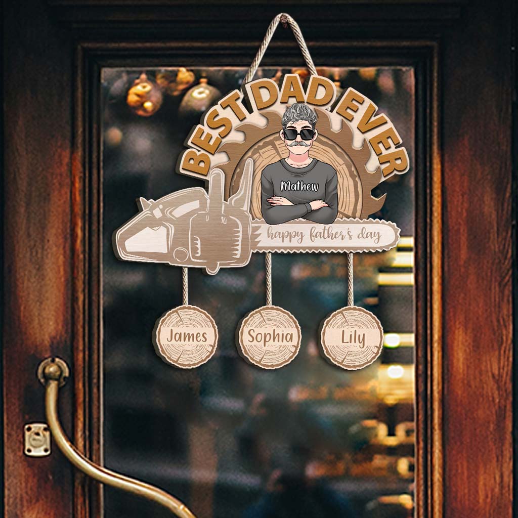 Bester Papa aller Zeiten - Personalisiertes Vater-Schild aus Palettenholz