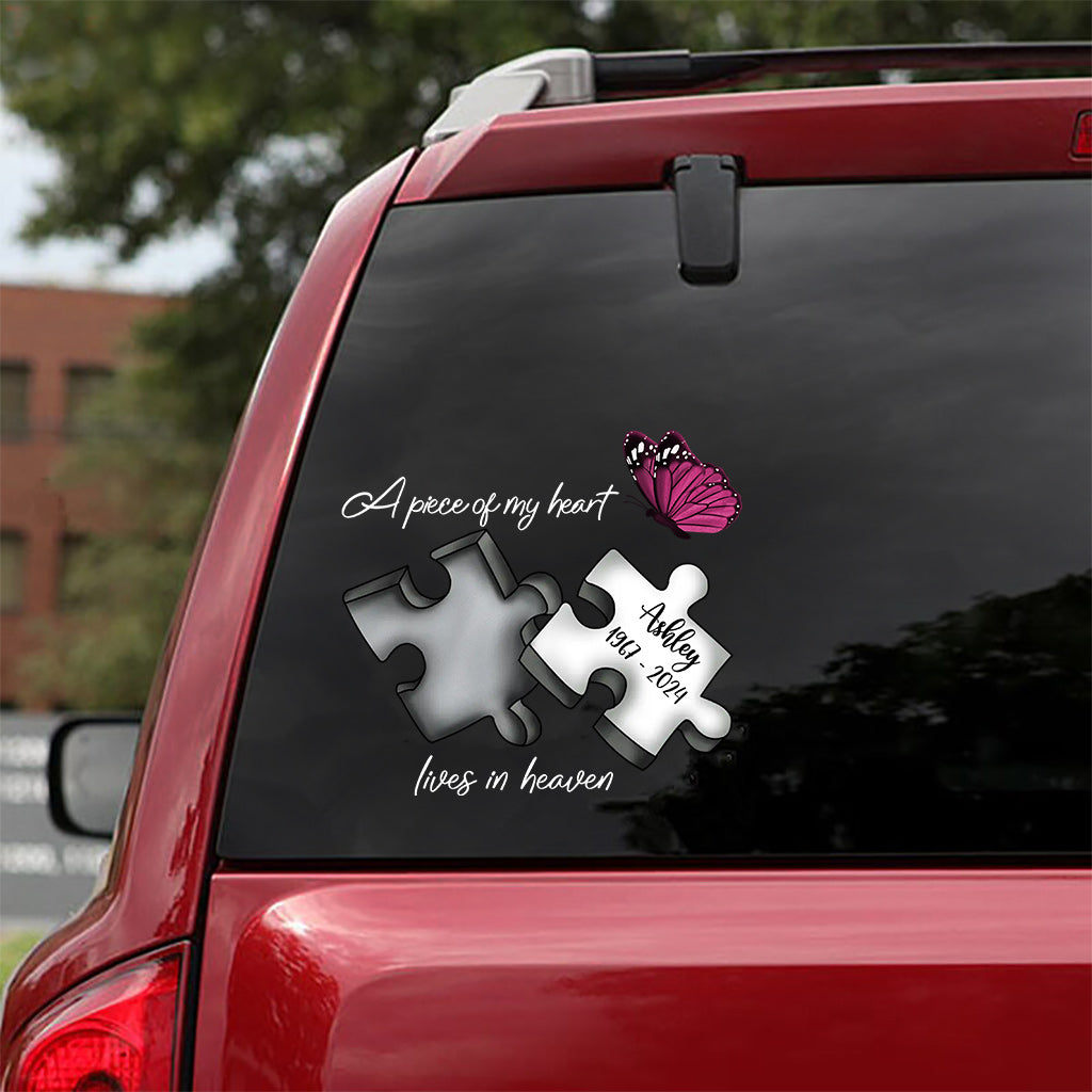 Gedenk-Schmetterling Libelle Himmelsfeder - Personalisierter Gedenkaufkleber