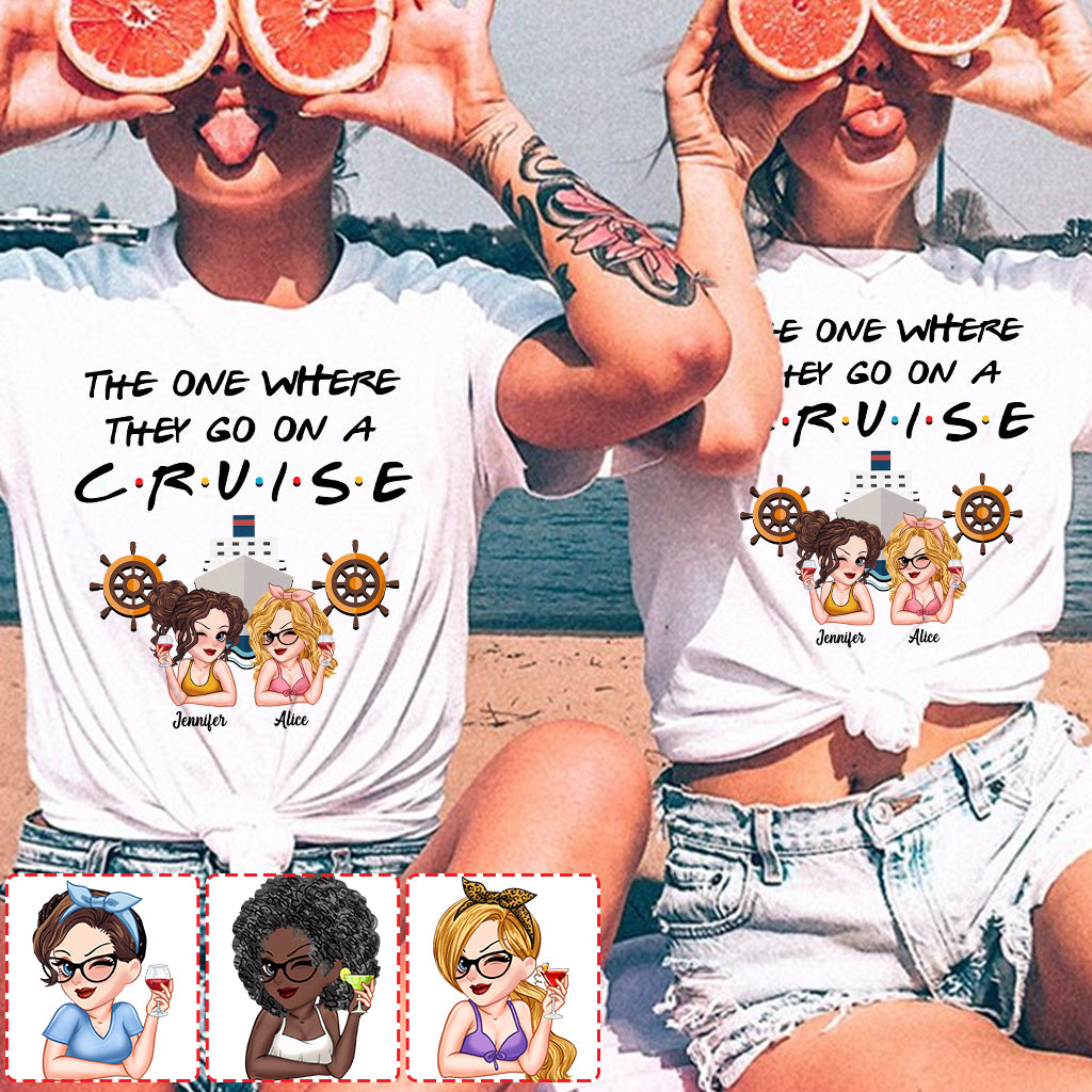 The One Where They Go On A Cruise - Personalized Cruising T-shirt And Hoodie