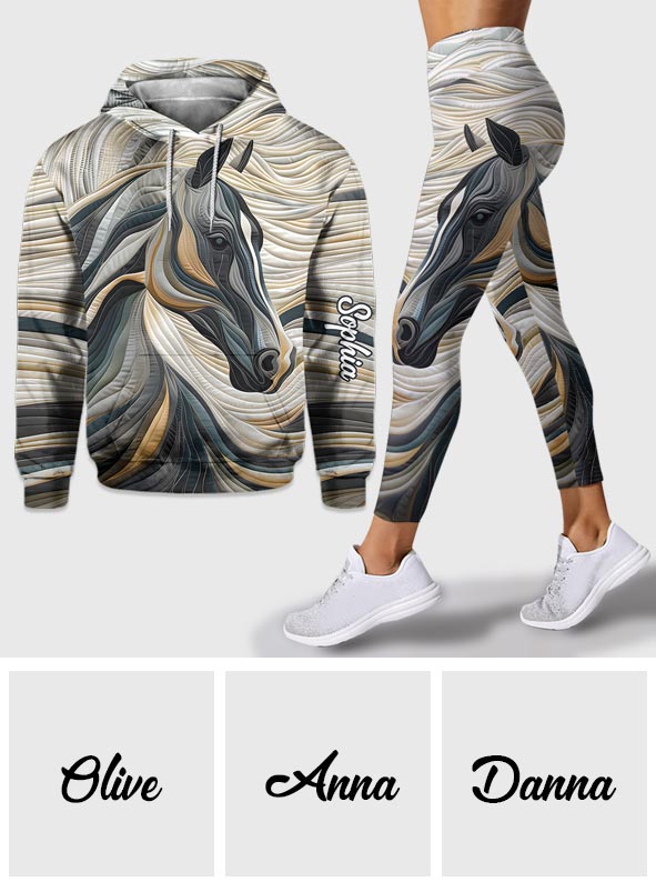 Wunderschönes Pferd – Personalisierter Pferde-Hoodie und Leggings
