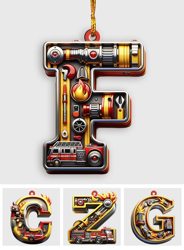 Ohana-Alphabet – Personalisierter Feuerwehr-Anhänger