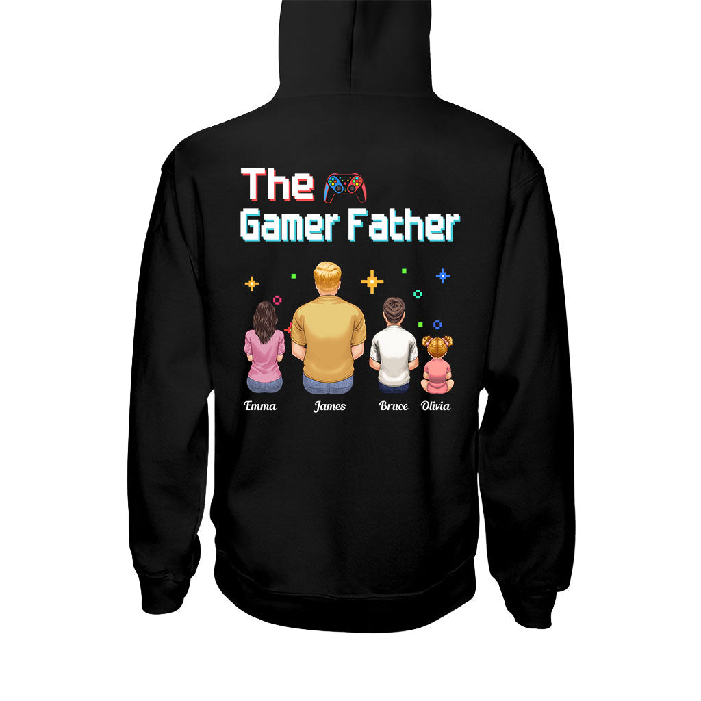 Der Gamer-Papa – Gaming-Vater für jeden Titel – Personalisiertes Videospiel-T-Shirt und Hoodie