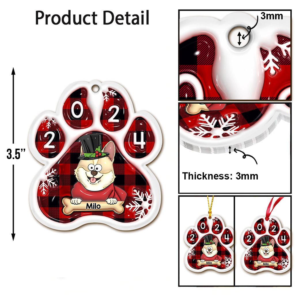 Fröhliche Hundeweihnachten 2024 – Personalisierter Hunde-Anhänger