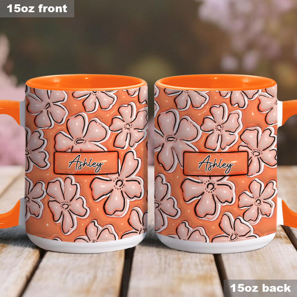 Birth Month Flower - Personalized Birthday Accent Mug
