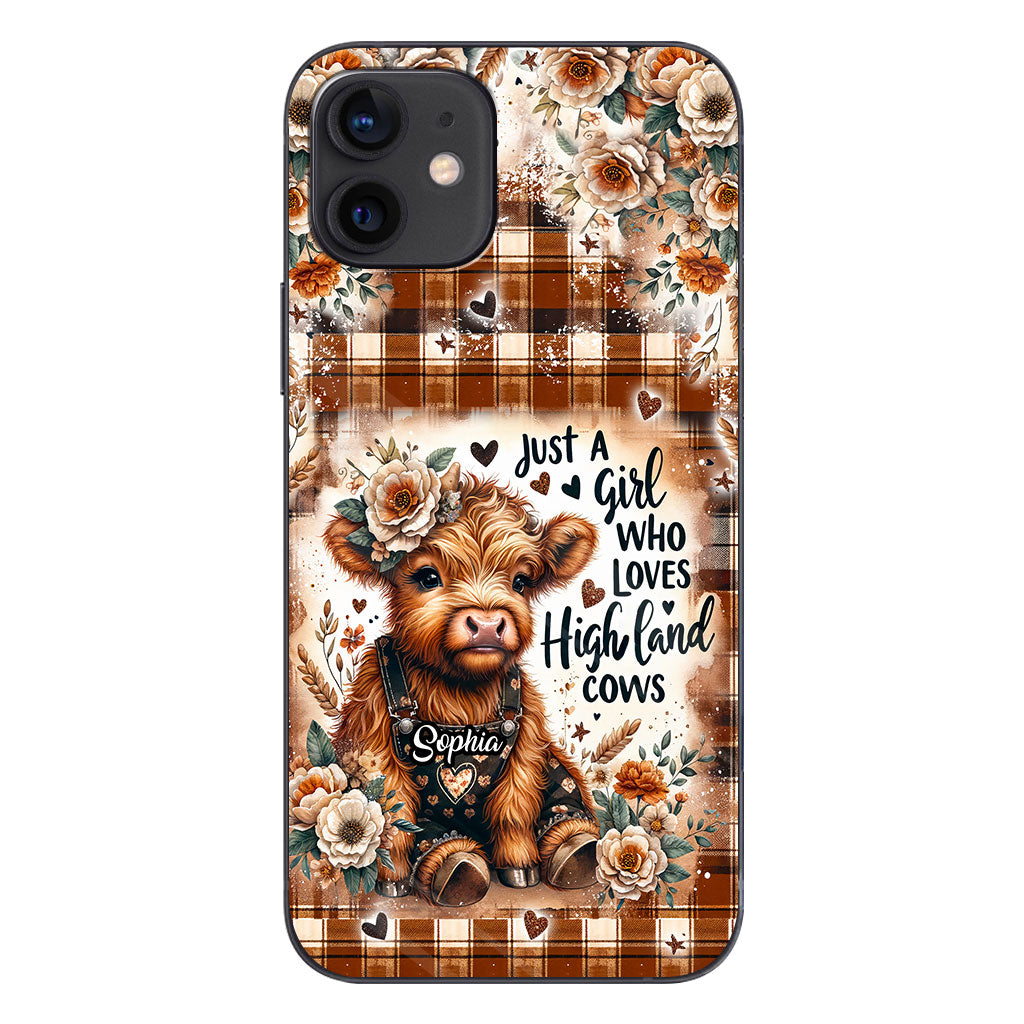 Just A Girl Who Loves Highland Cow - Personalisierte Handyhülle