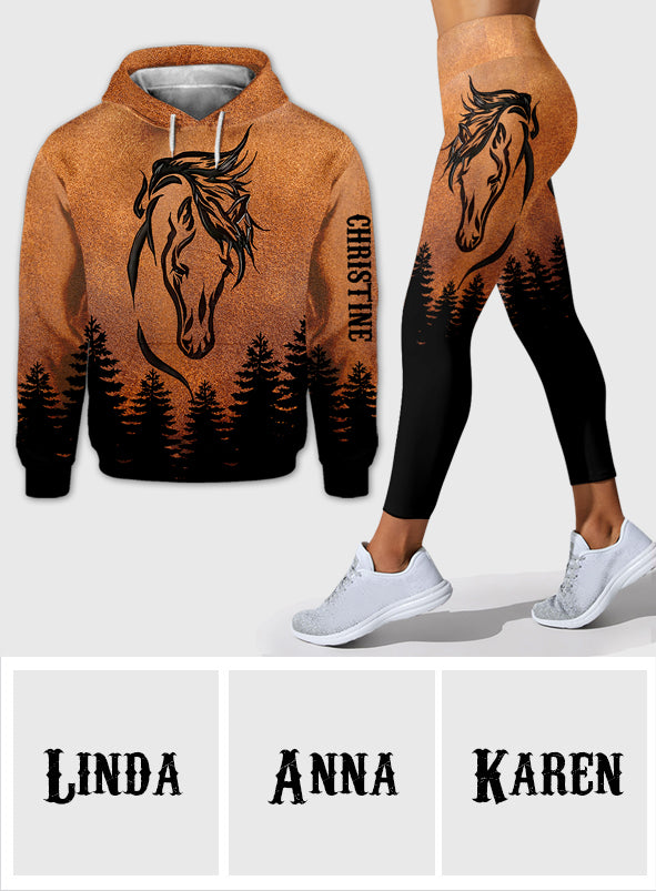 Love Horses - Personalized Horse Hoodie and Leggings