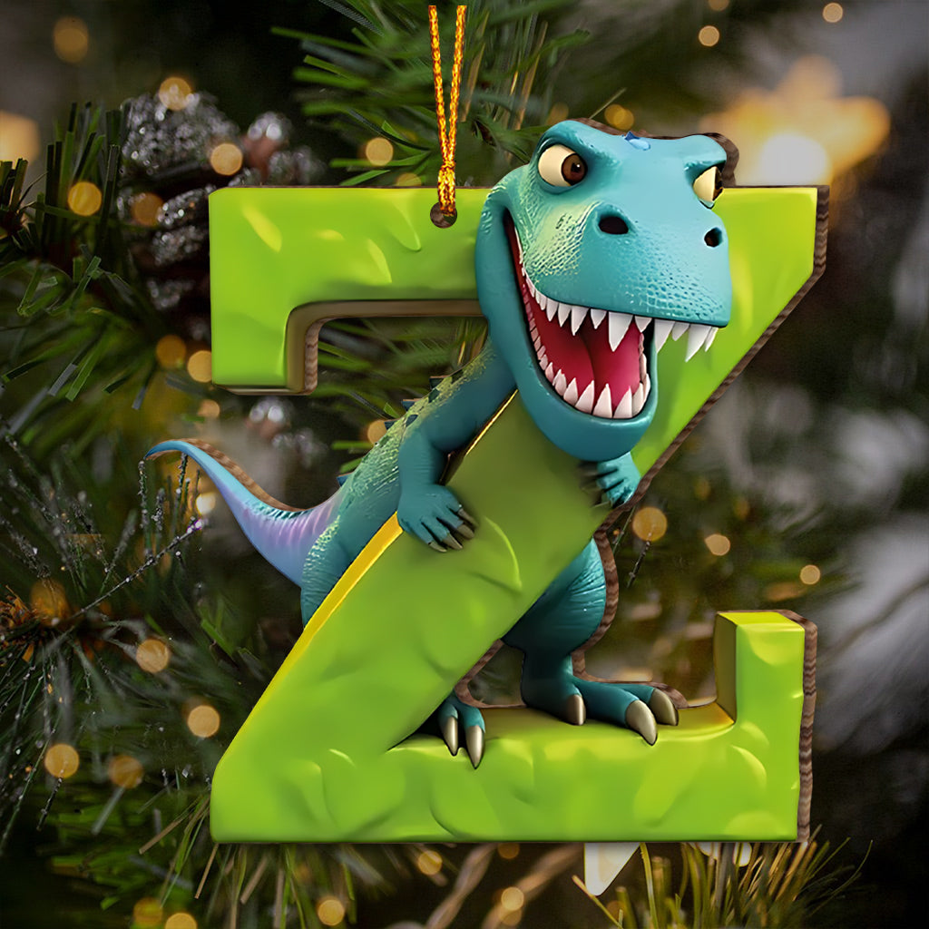 Dinosaur Letter Ornament - Personalized Kid Ornament