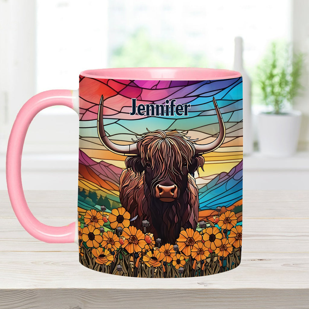 Love Highland Cow - Personalized Accent Mug