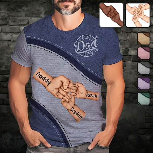 Bester Papa aller Zeiten - Personalisiertes Vater-Shirt