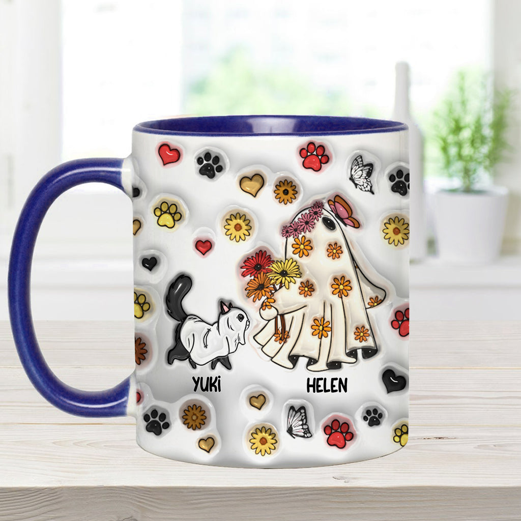 Cute Ghosts - Personalized Cat Accent Mug