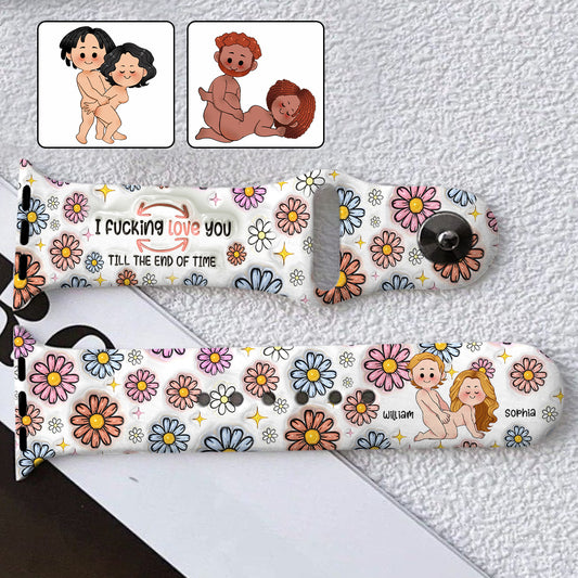 Ich liebe dich bis ans Ende aller Tage – Personalisiertes Apple Watch-Paararmband