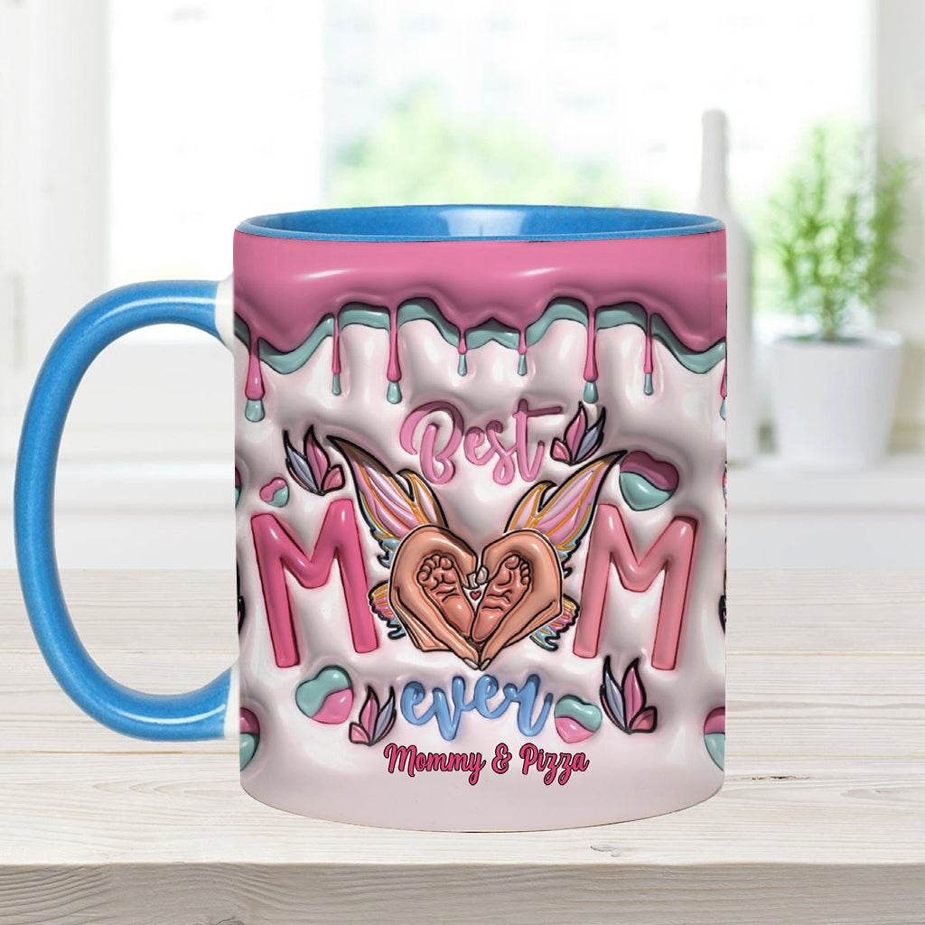 Beste Mama aller Zeiten – Schmetterlingsverwandlung – Personalisierte Tasse mit Muttermotiv