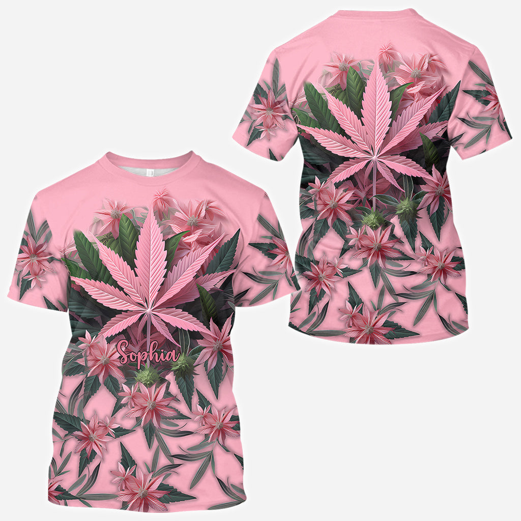 Pink Stoner Chick - Personalized Weed All Over Shirt