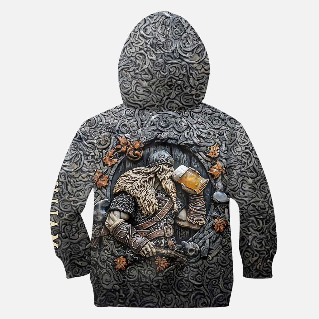 Wikingerkrieger-Trinklegende - Personalisiertes Wikinger-Allover-Shirt